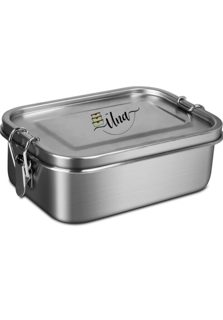 1200ml 3 partition Bento Steel lunch boxes - Una Boxes